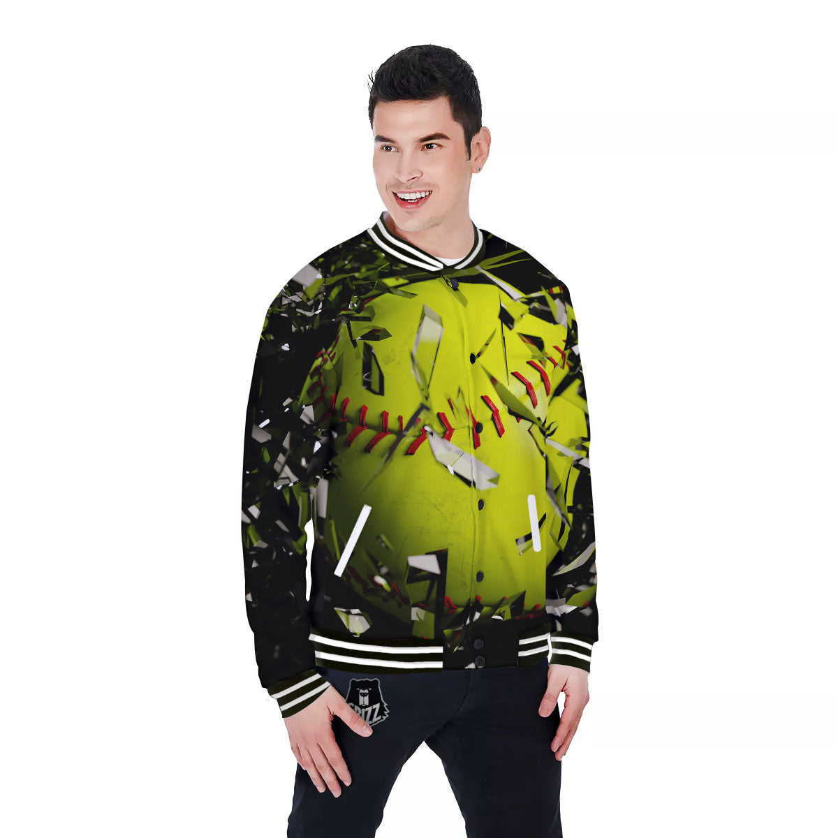 3D Baseballs Print Baseball Jacket-grizzshop