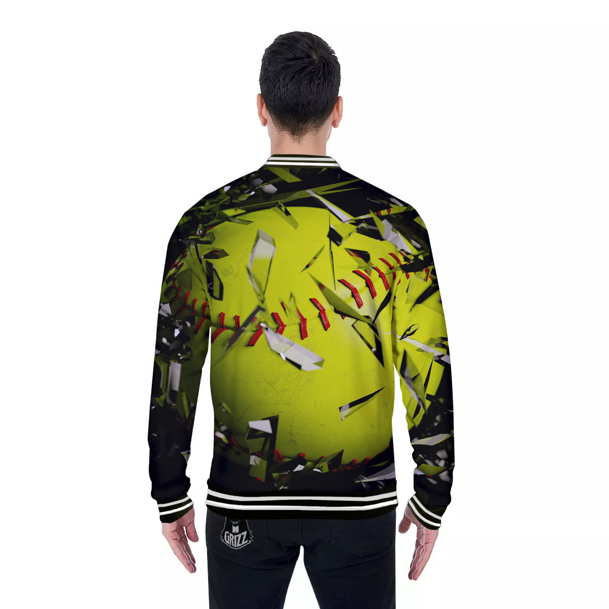 3D Baseballs Print Baseball Jacket-grizzshop