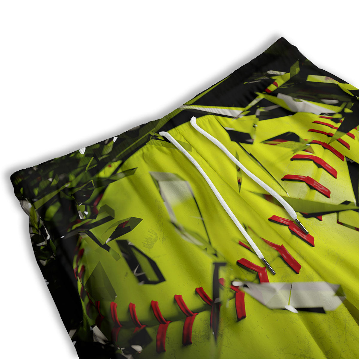 3D Baseballs Print Men's Athletic Shorts