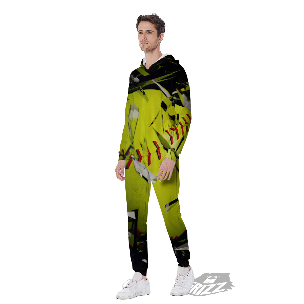 3D Baseballs Print Men's Jumpsuit-grizzshop