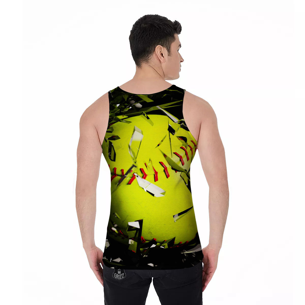 3D Baseballs Print Men's Tank Top-grizzshop