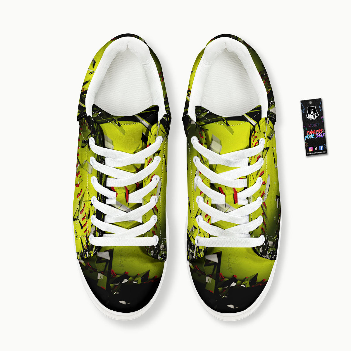 3D Baseballs Print Platform Shoes-grizzshop