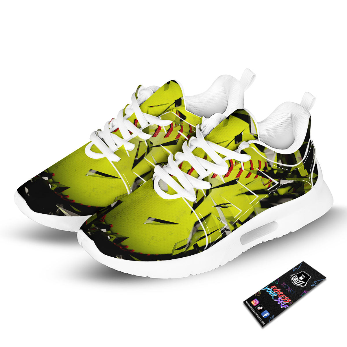 3D Baseballs Print Tennis Shoes-grizzshop