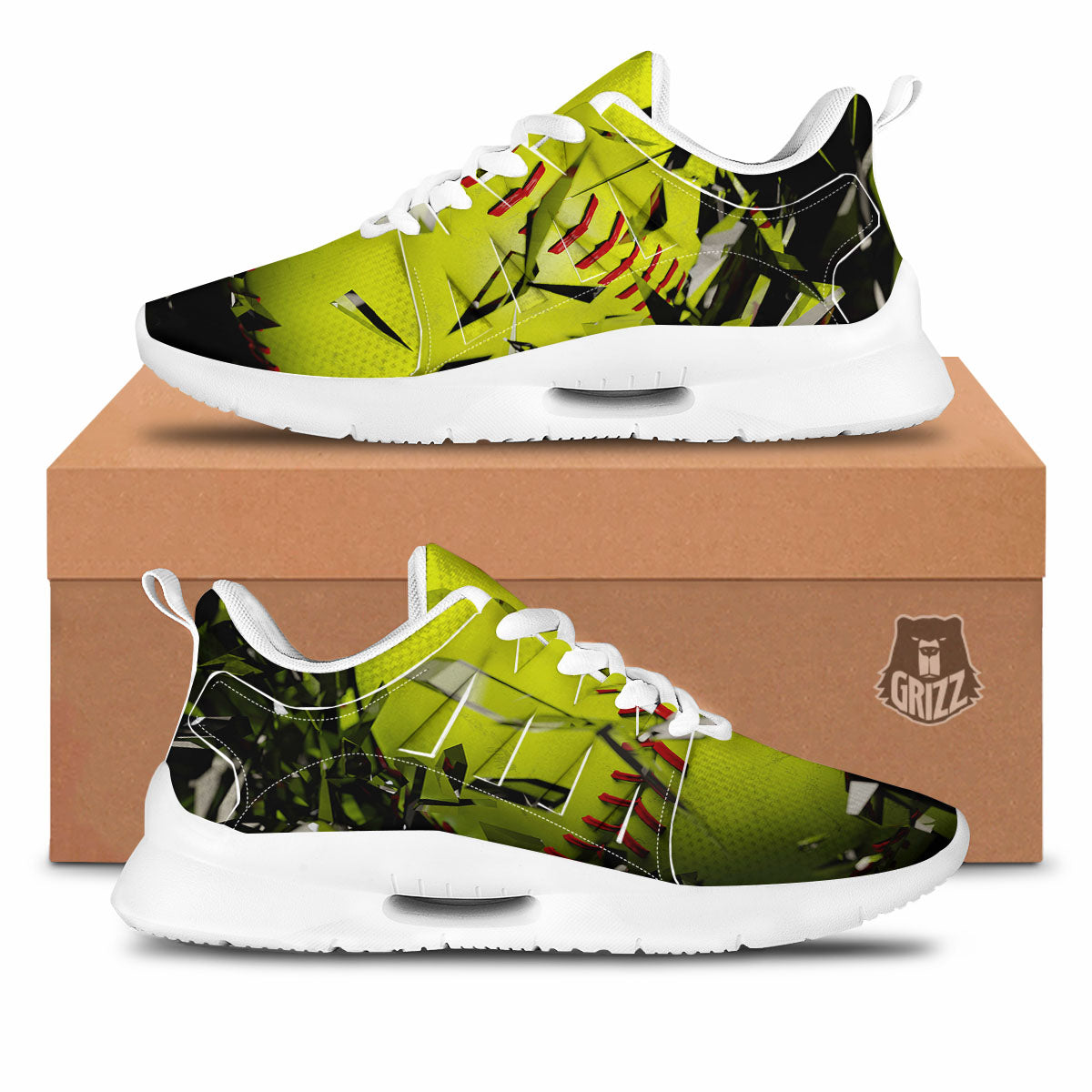 3D Baseballs Print Tennis Shoes-grizzshop