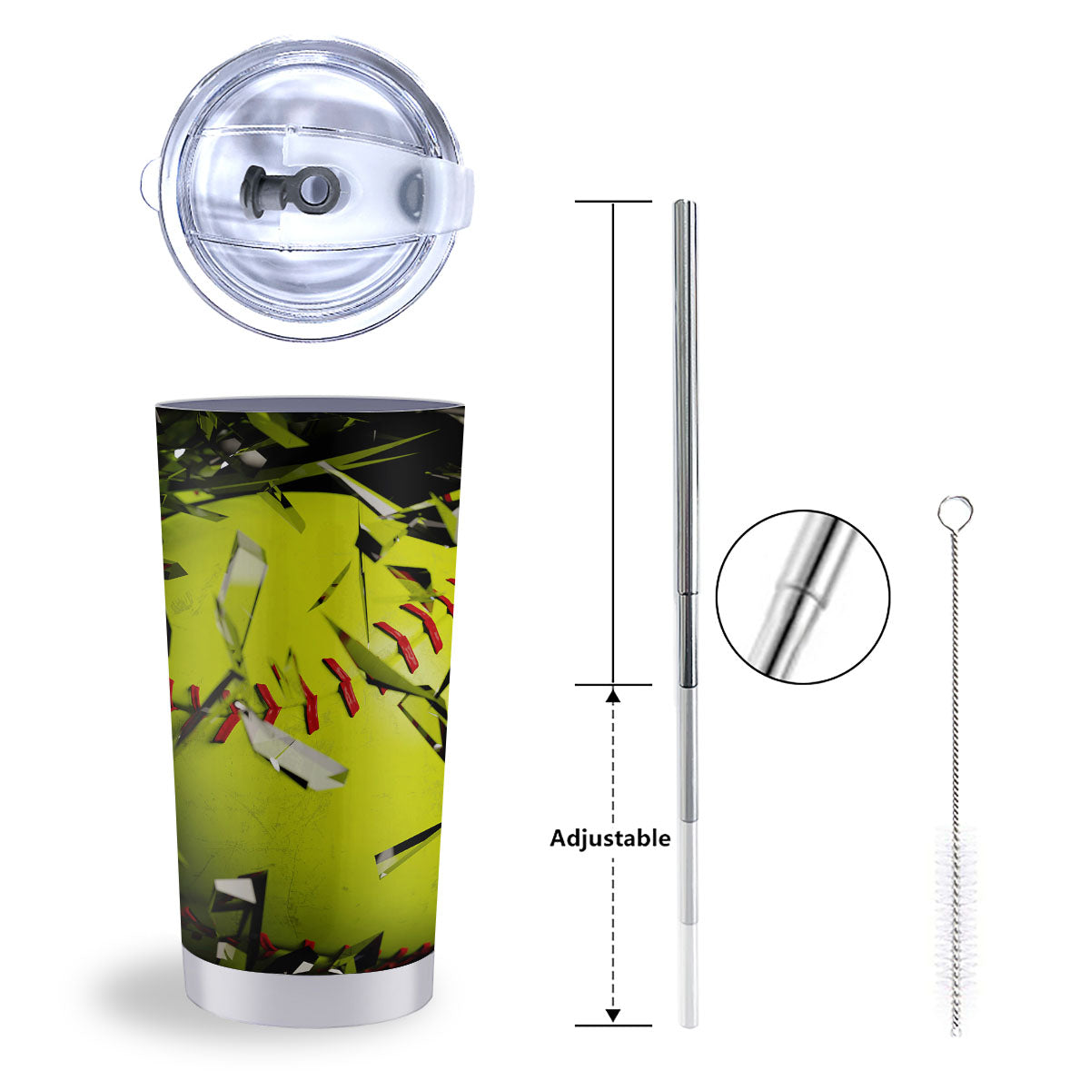 3D Baseballs Print Tumbler-grizzshop