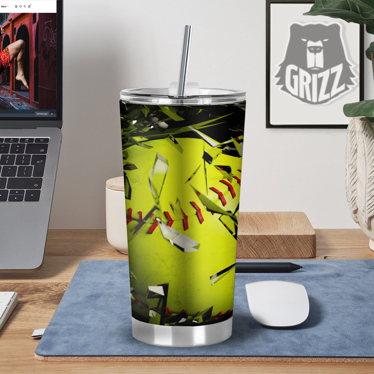 3D Baseballs Print Tumbler-grizzshop