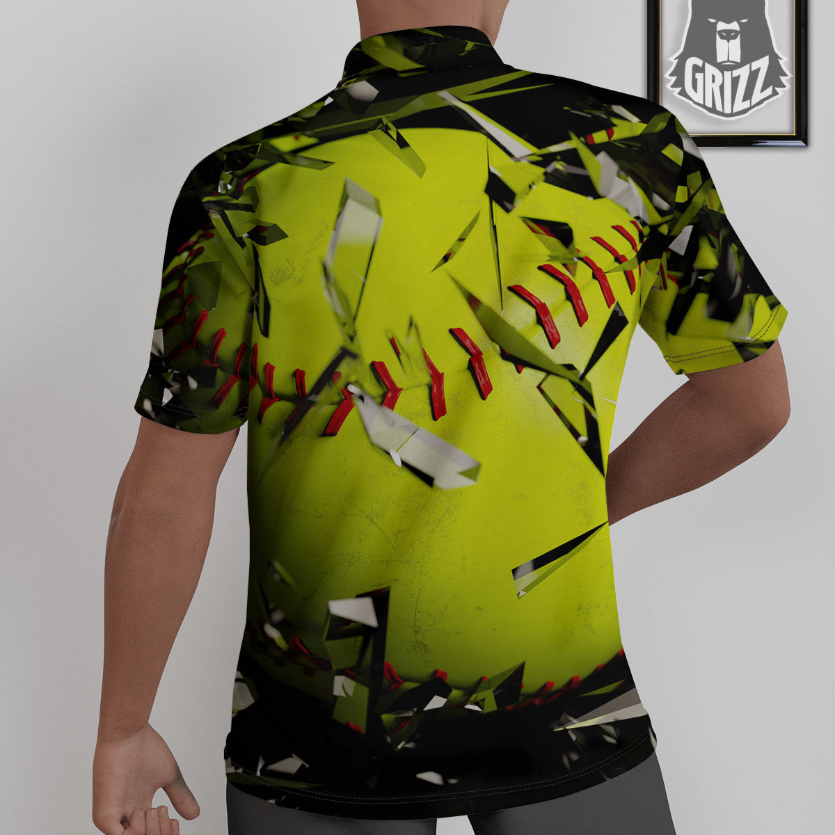 3D Baseballs Print Untucked Shirts-grizzshop