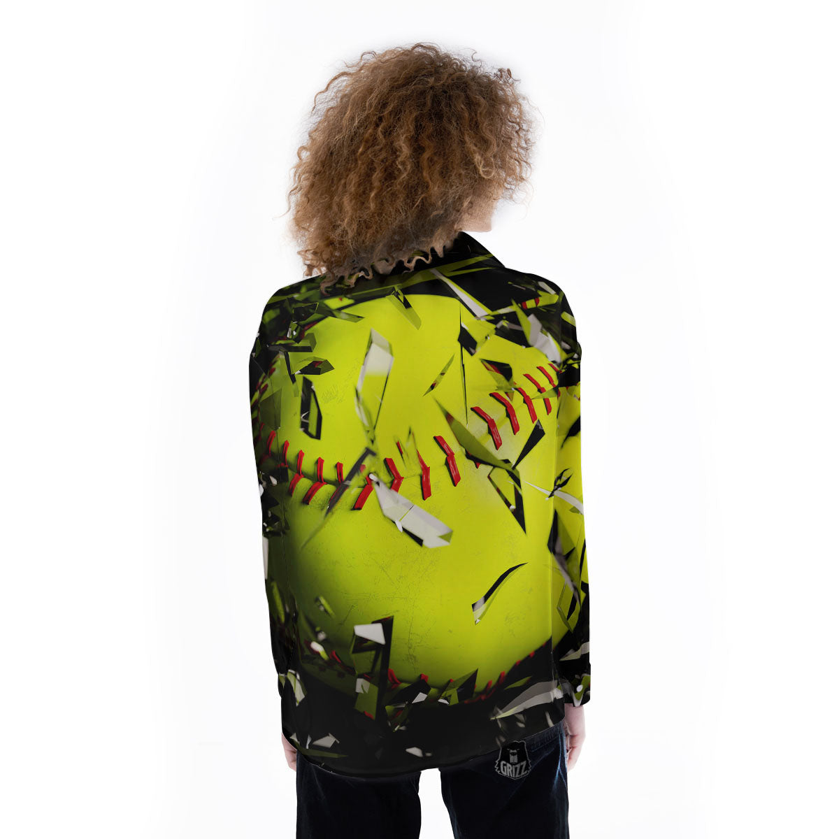 3D Baseballs Print Women's Long Sleeve Shirts-grizzshop