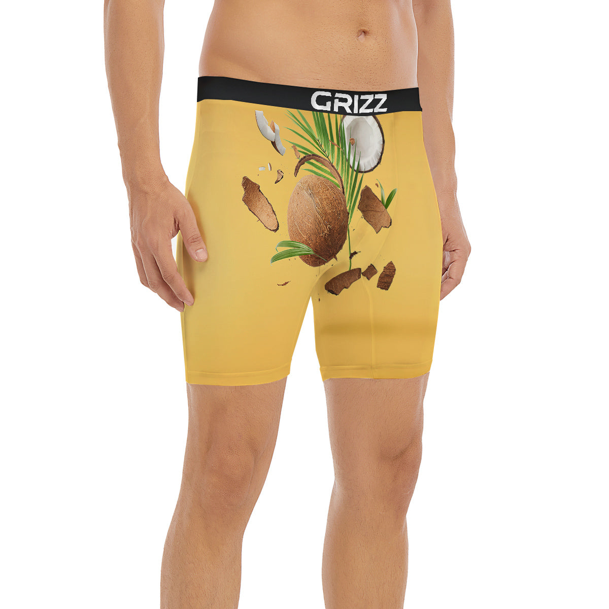 3D Coconut Print Boxer Briefs-grizzshop