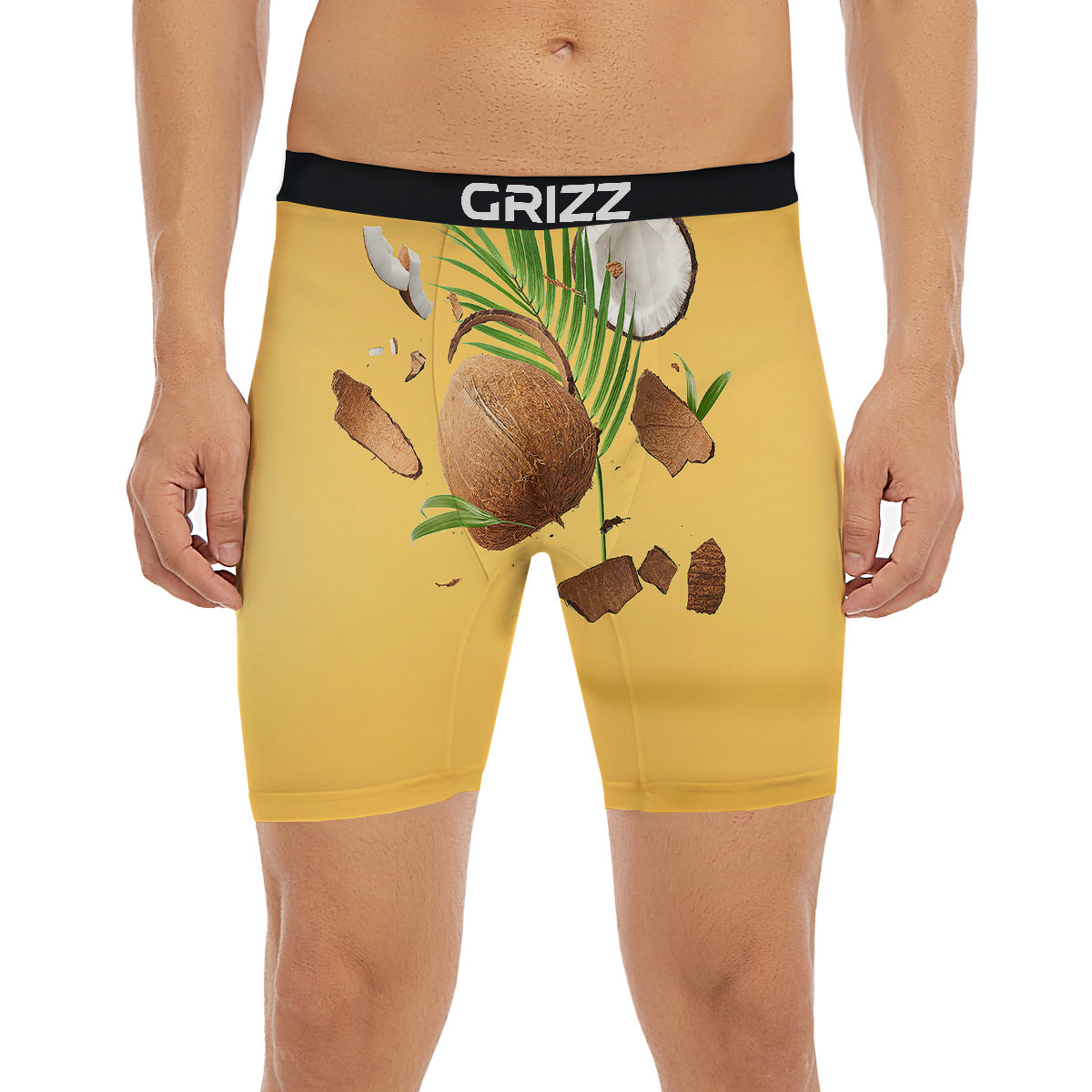 3D Coconut Print Boxer Briefs-grizzshop