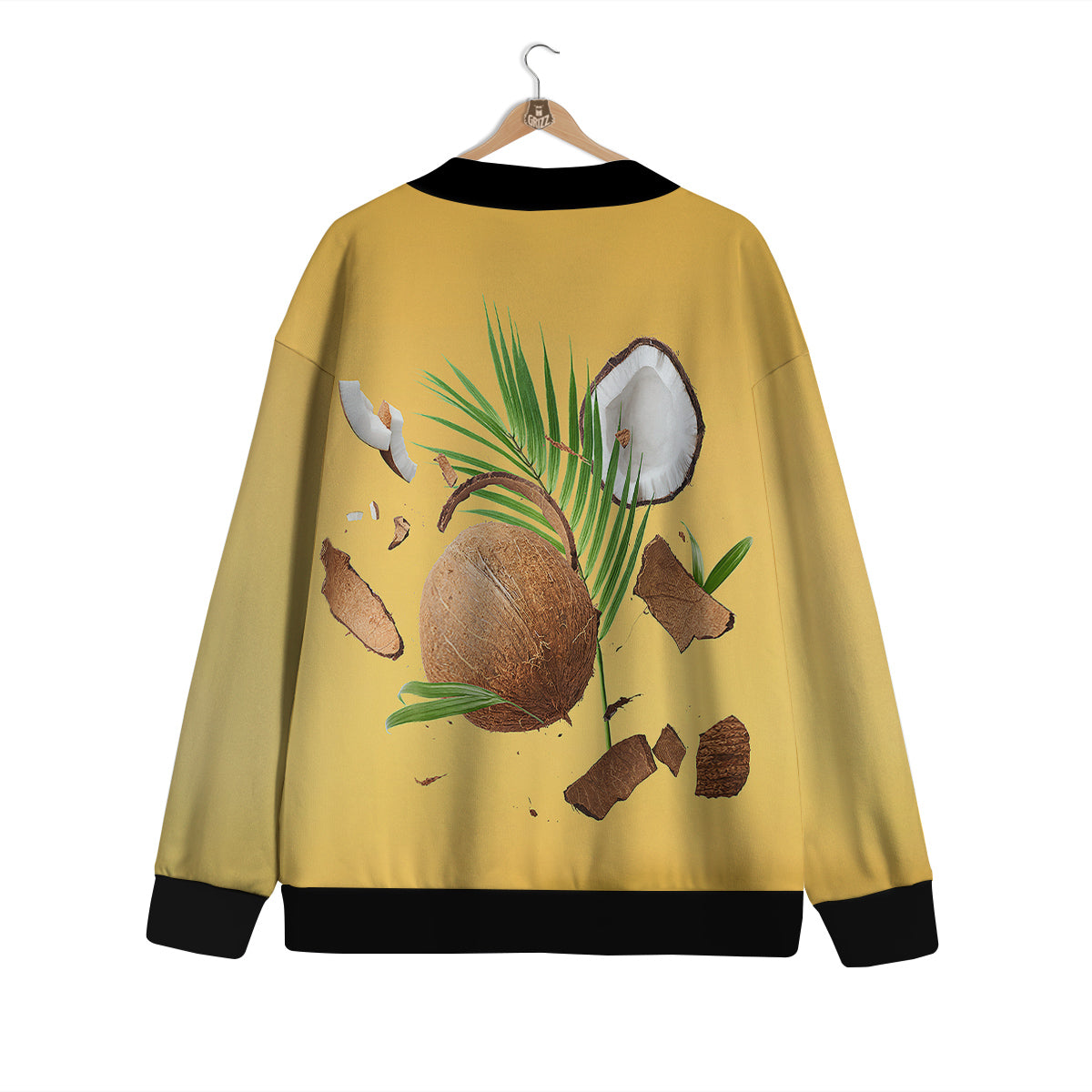 3D Coconut Print Cardigan-grizzshop