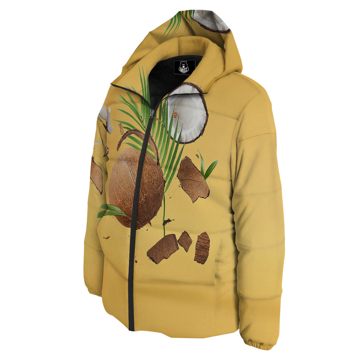 3D Coconut Print Down Jacket-grizzshop