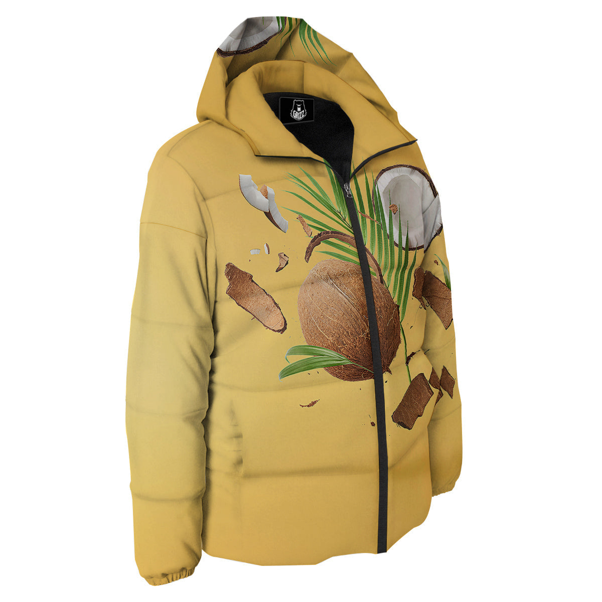 3D Coconut Print Down Jacket-grizzshop