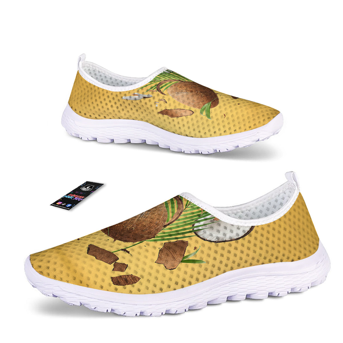 3D Coconut Print Nurse Shoes-grizzshop
