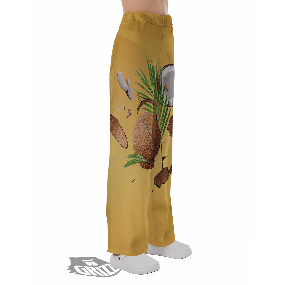 3D Coconut Print Pajama Pants-grizzshop