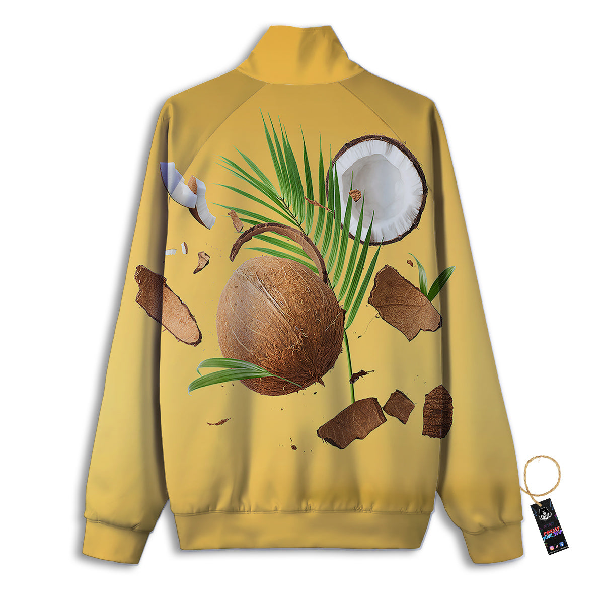 3D Coconut Print Track Jacket-grizzshop