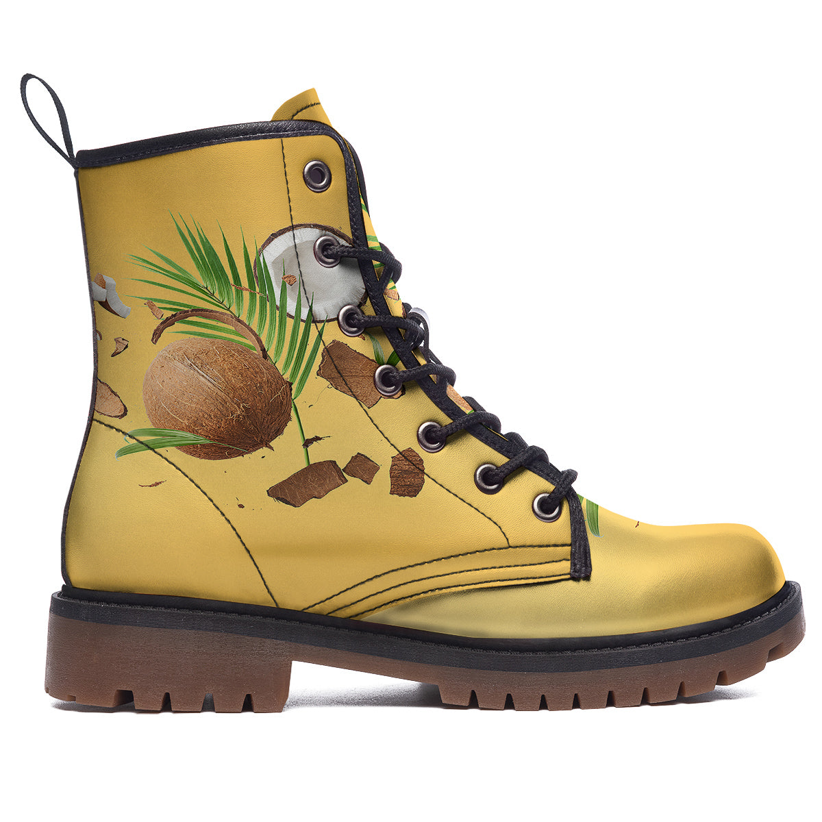 3D Coconut Print Work Boots-grizzshop