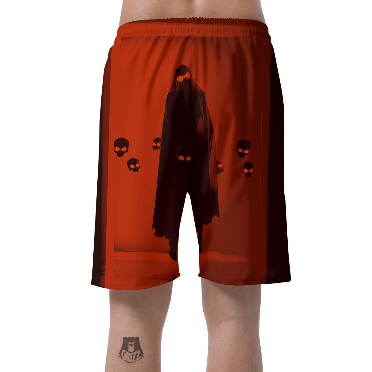 3D Ghost In The Darkness Print Men's Shorts-grizzshop