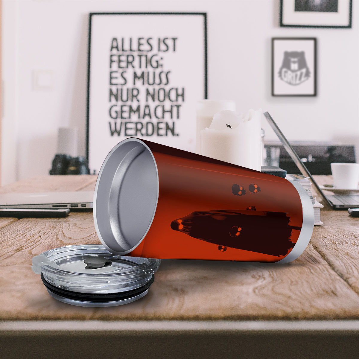 3D Ghost In The Darkness Print Tumbler-grizzshop