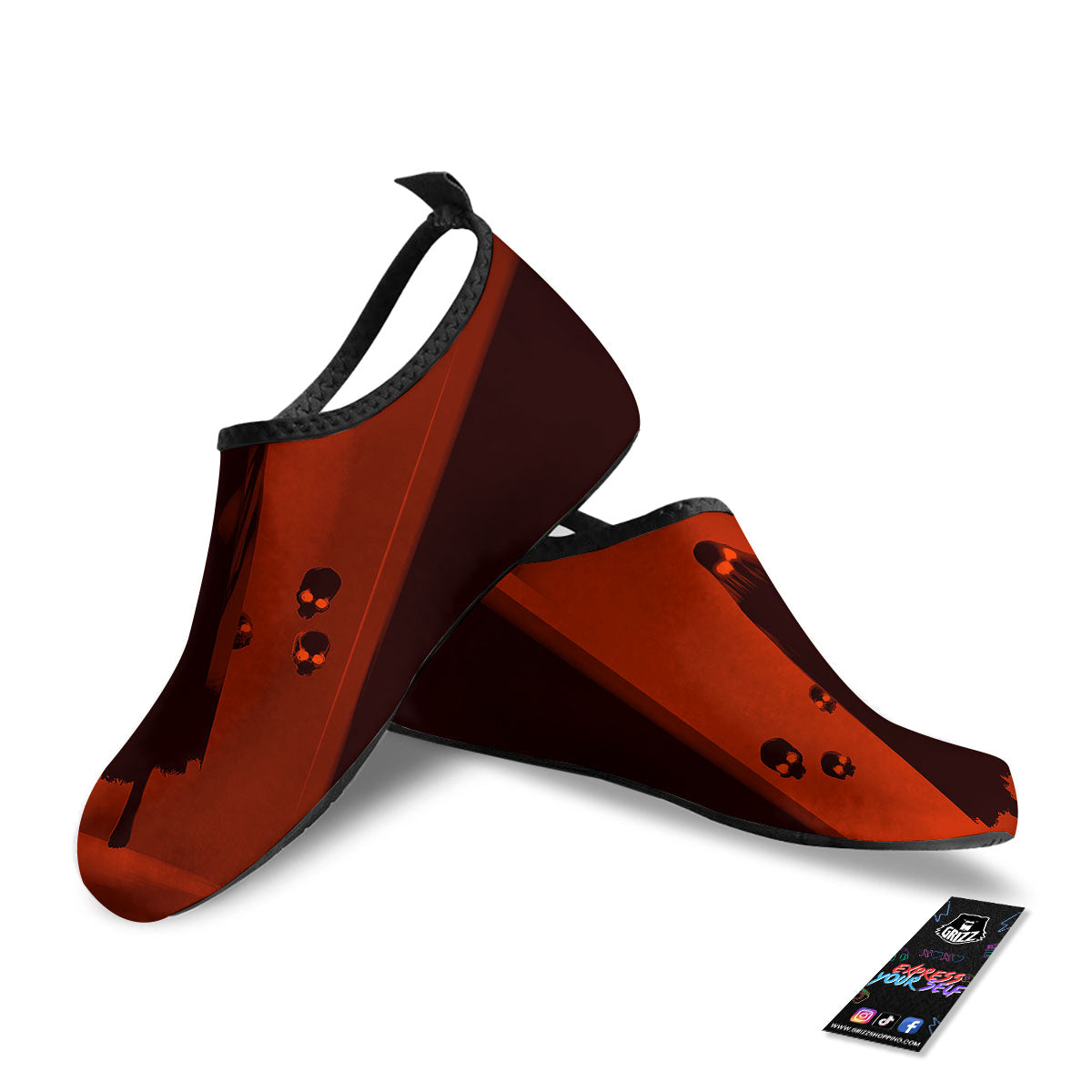 3D Ghost In The Darkness Print Water Shoes-grizzshop