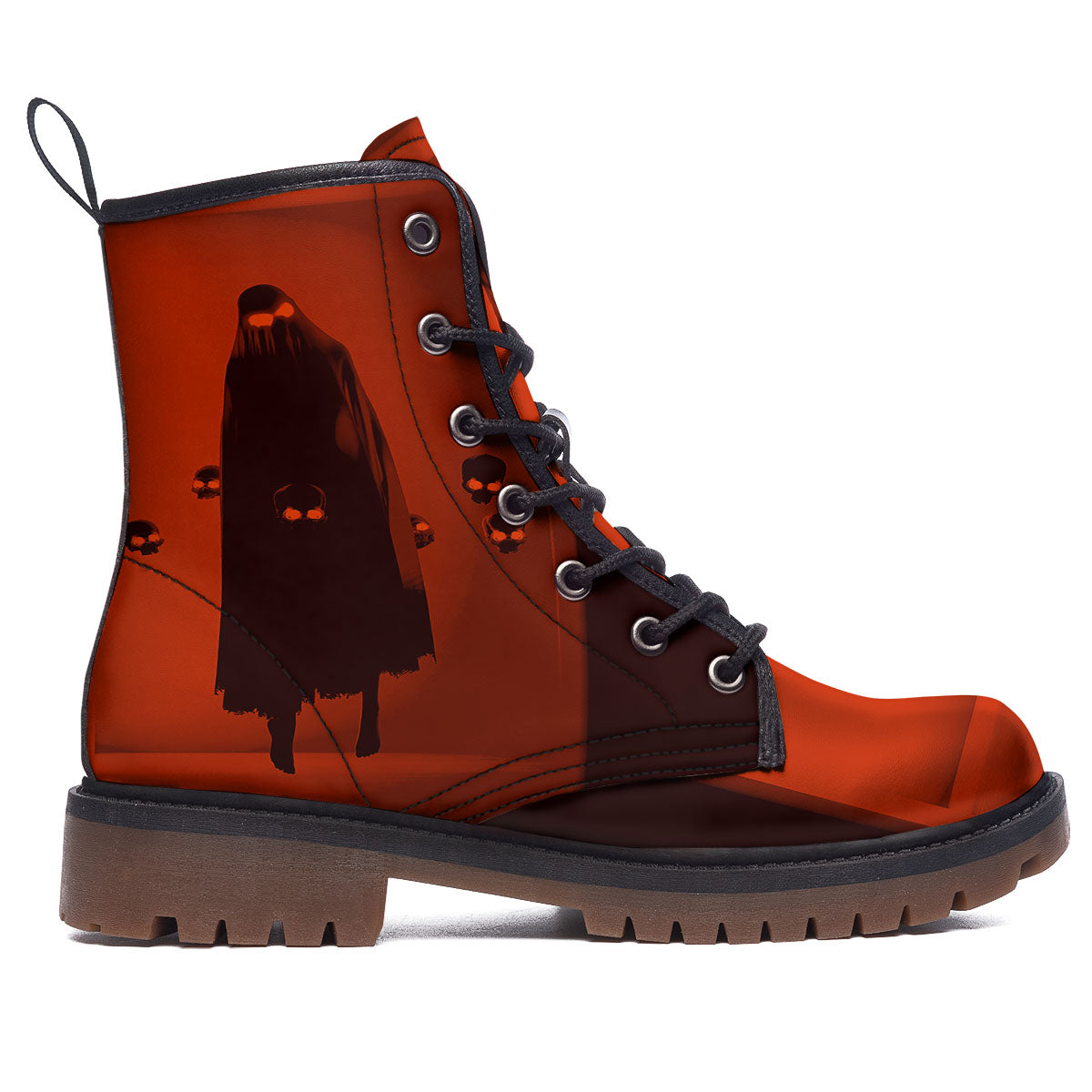 3D Ghost In The Darkness Print Work Boots-grizzshop