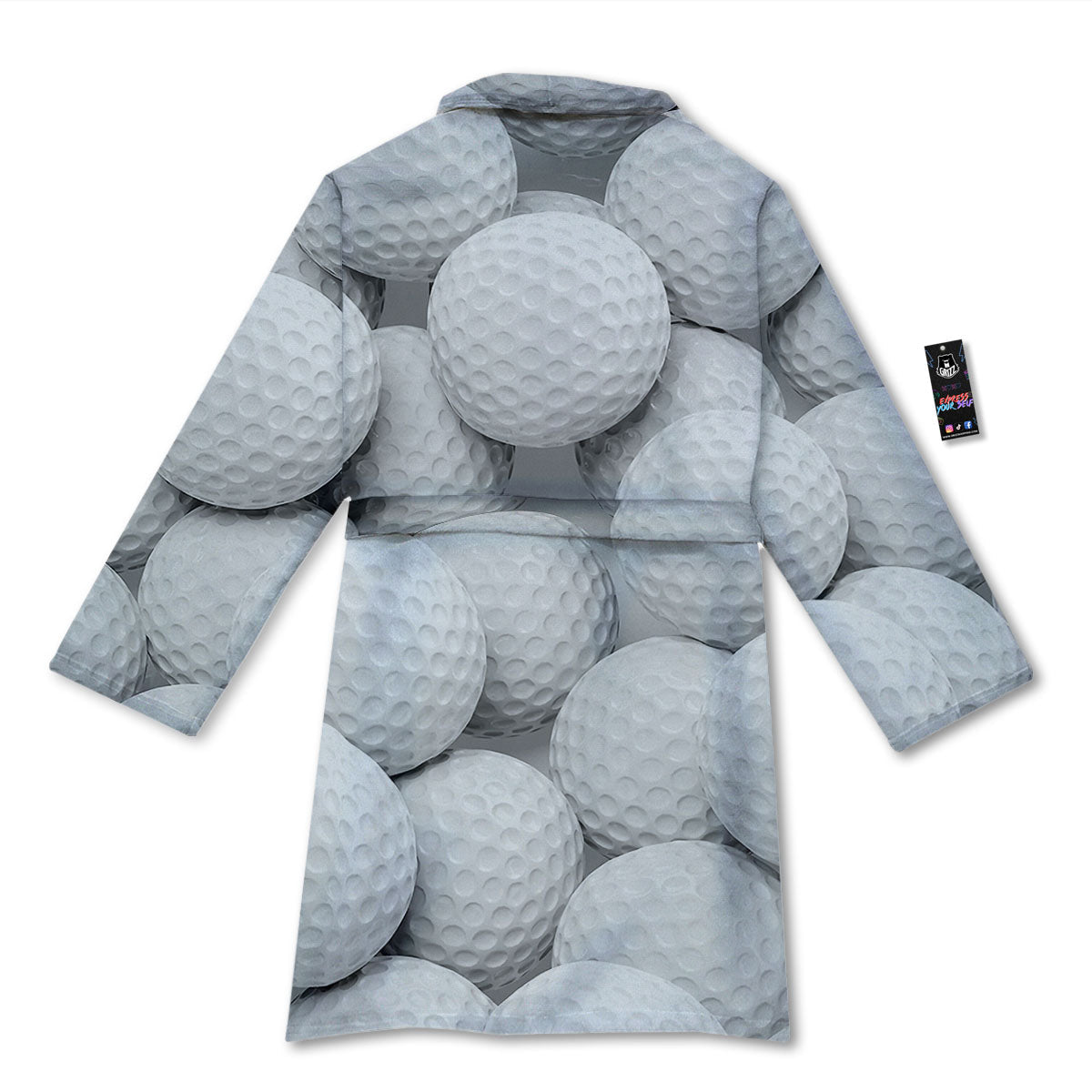 3D Golf Ball Print Bathrobe-grizzshop