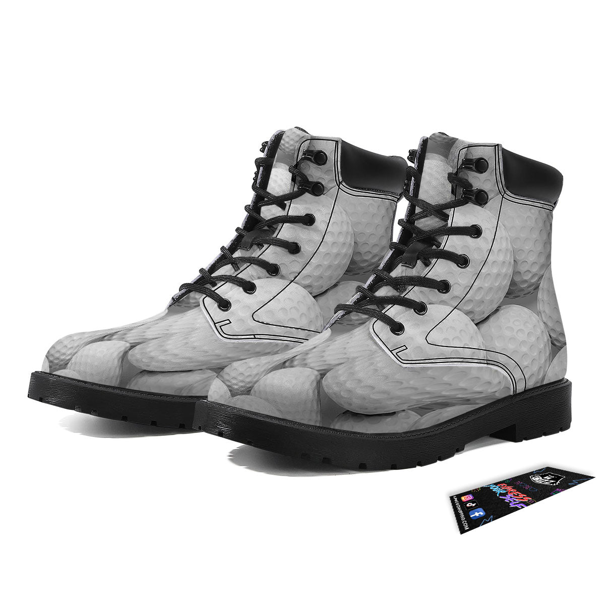 3D Golf Ball Print Boots-grizzshop