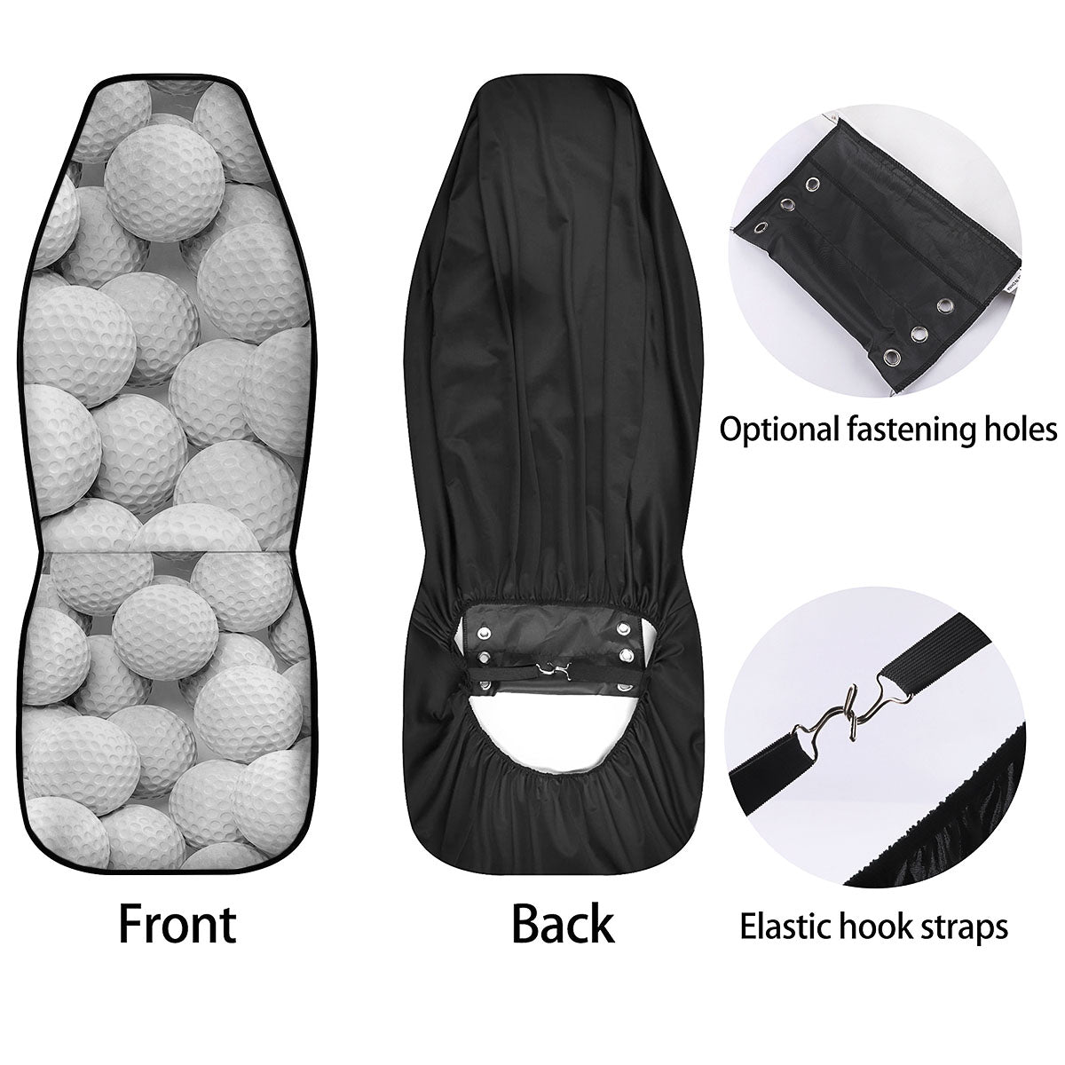 3D Golf Ball Print Car Seat Covers-grizzshop