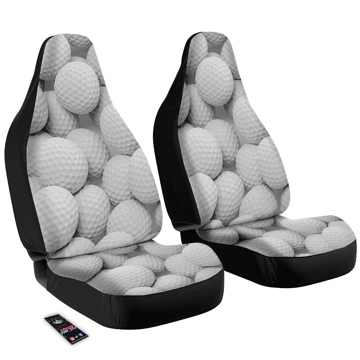 3D Golf Ball Print Car Seat Covers-grizzshop
