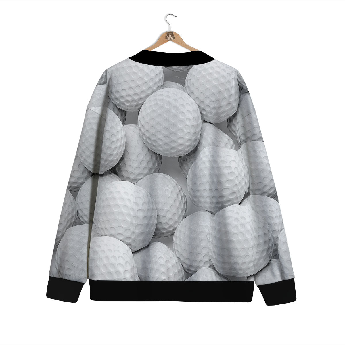 3D Golf Ball Print Cardigan-grizzshop