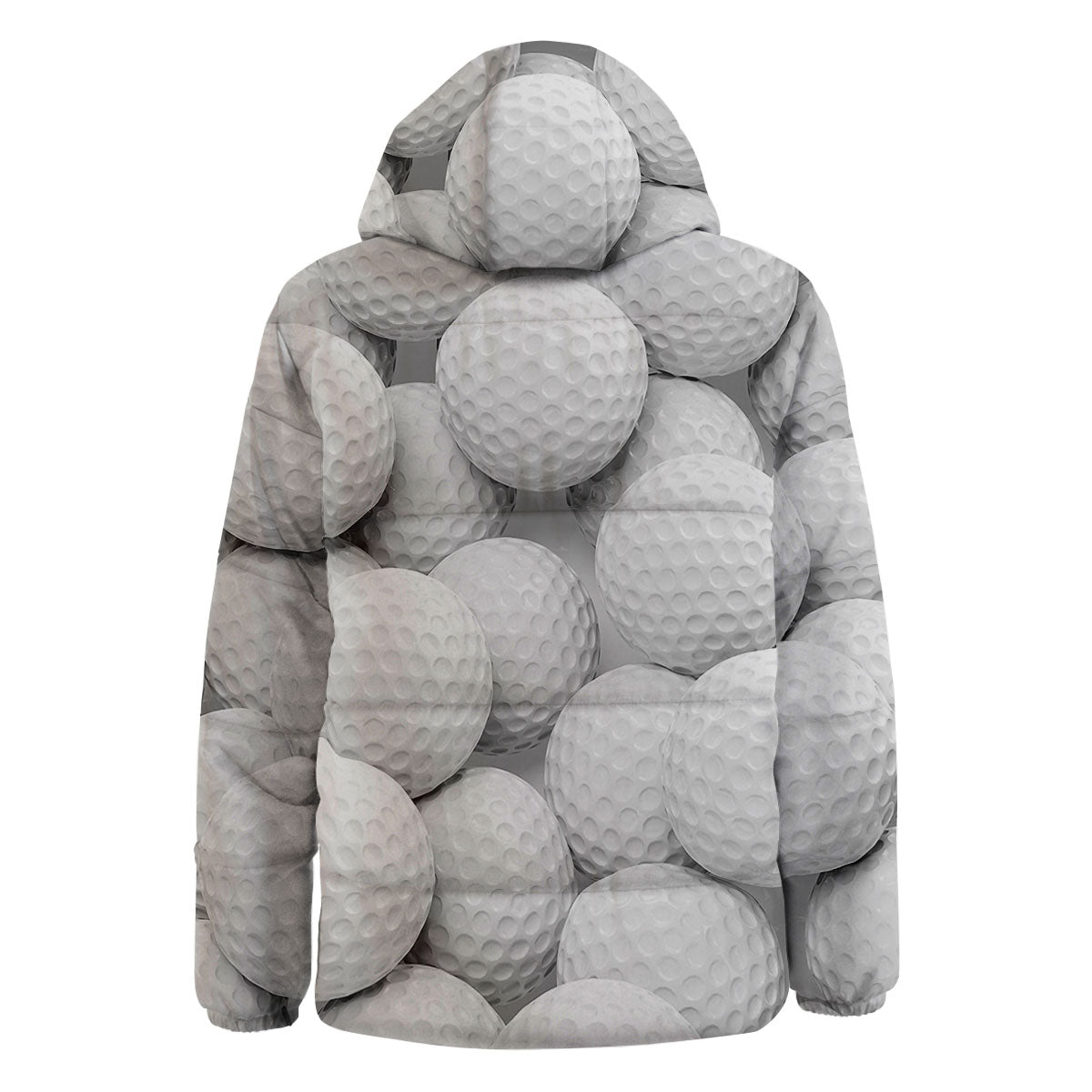 3D Golf Ball Print Down Jacket-grizzshop