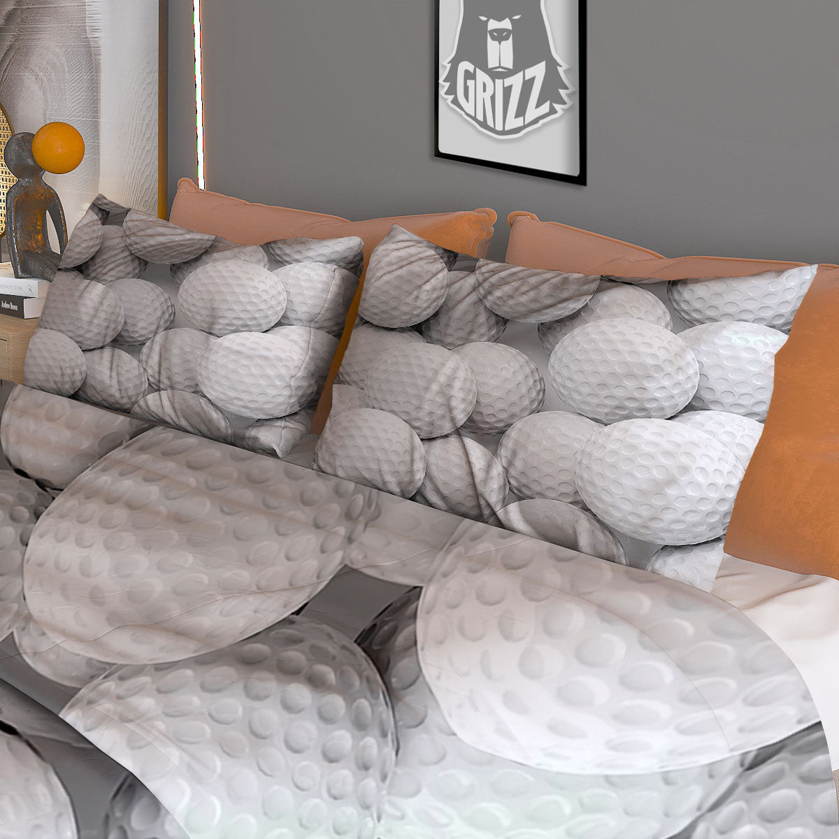 3D Golf Ball Print Duvet Cover Bedding Set