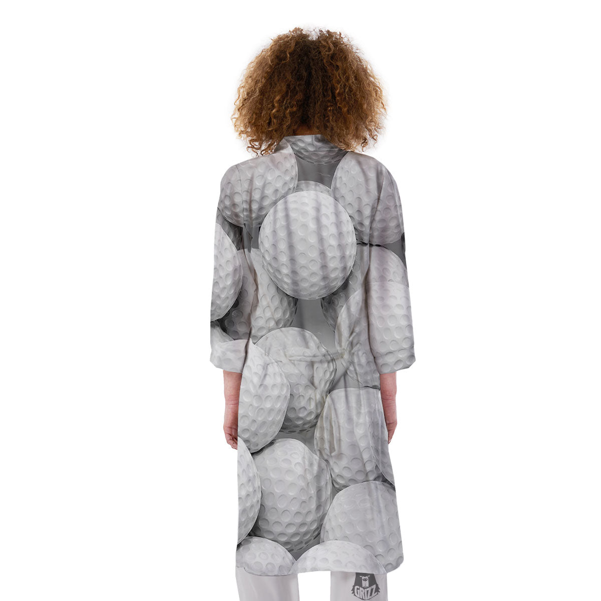 3D Golf Ball Print Kimono-grizzshop