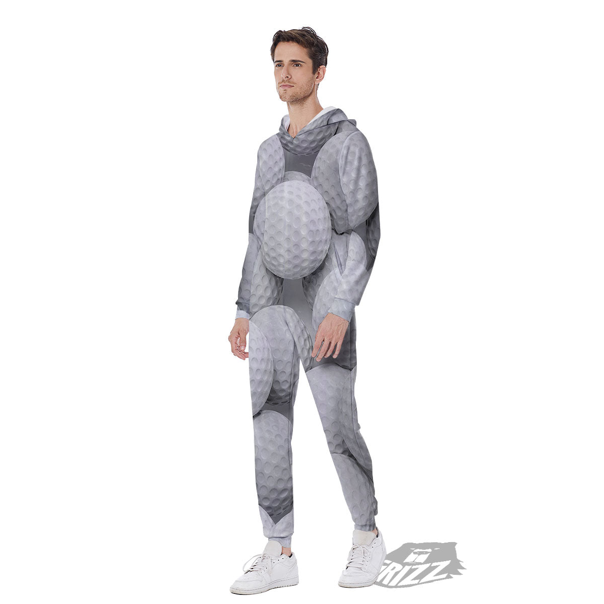 3D Golf Ball Print Men's Jumpsuit-grizzshop