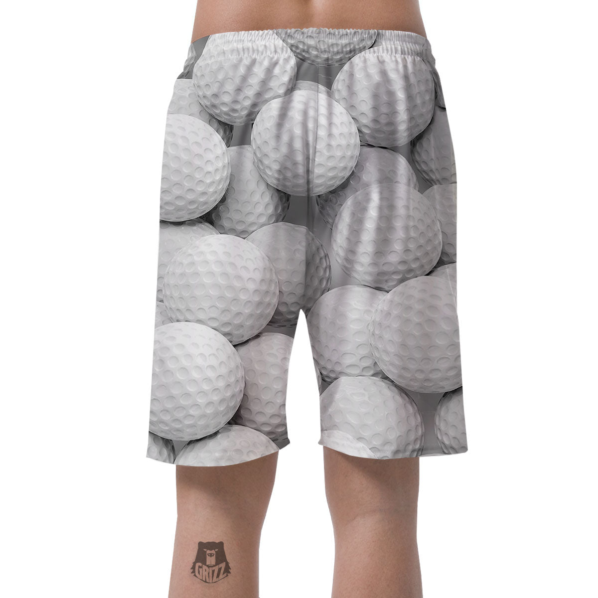 3D Golf Ball Print Men's Shorts-grizzshop