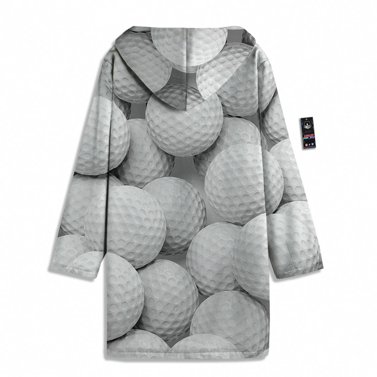 3D Golf Ball Print Men's Windbreaker Jacket-grizzshop