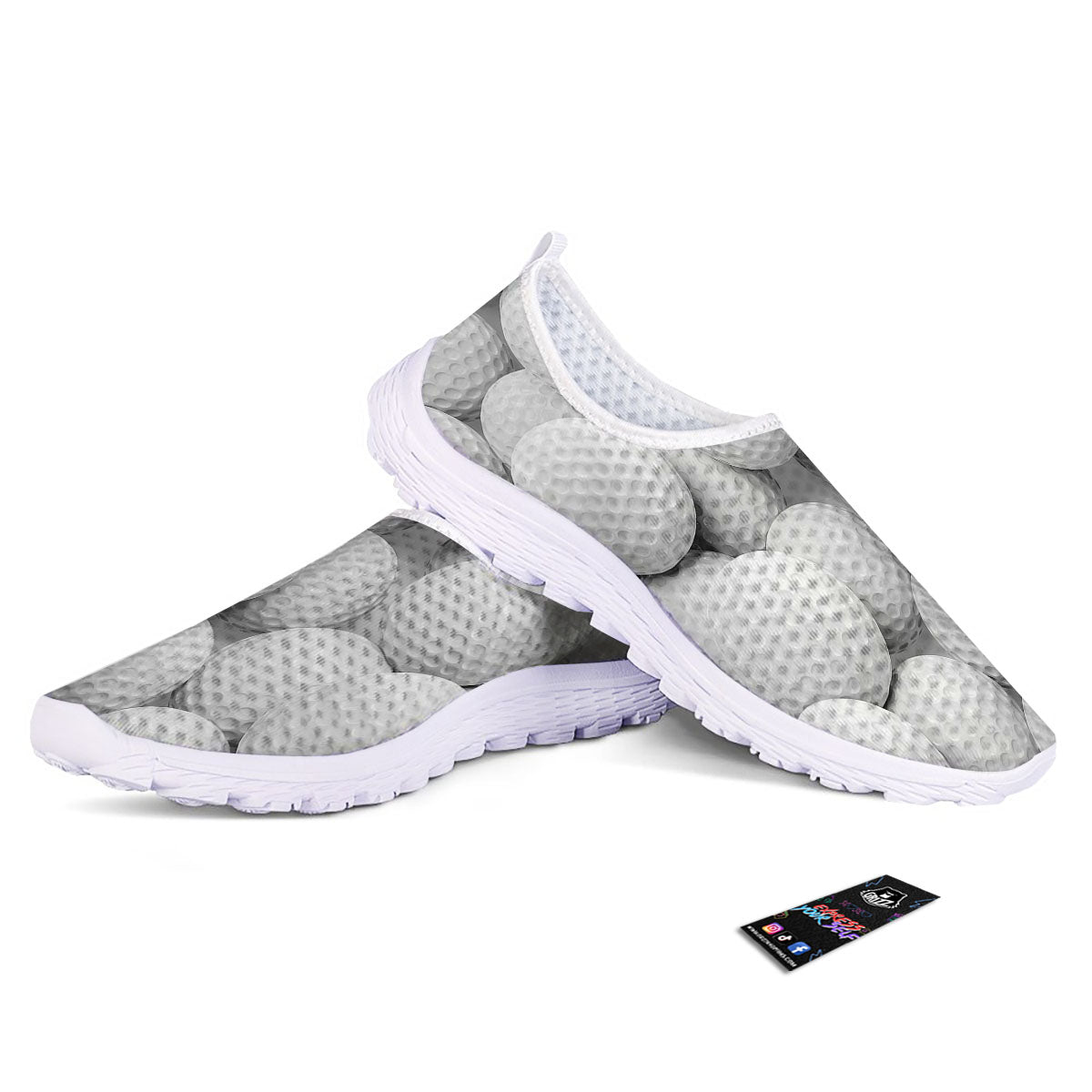 3D Golf Ball Print Nurse Shoes-grizzshop