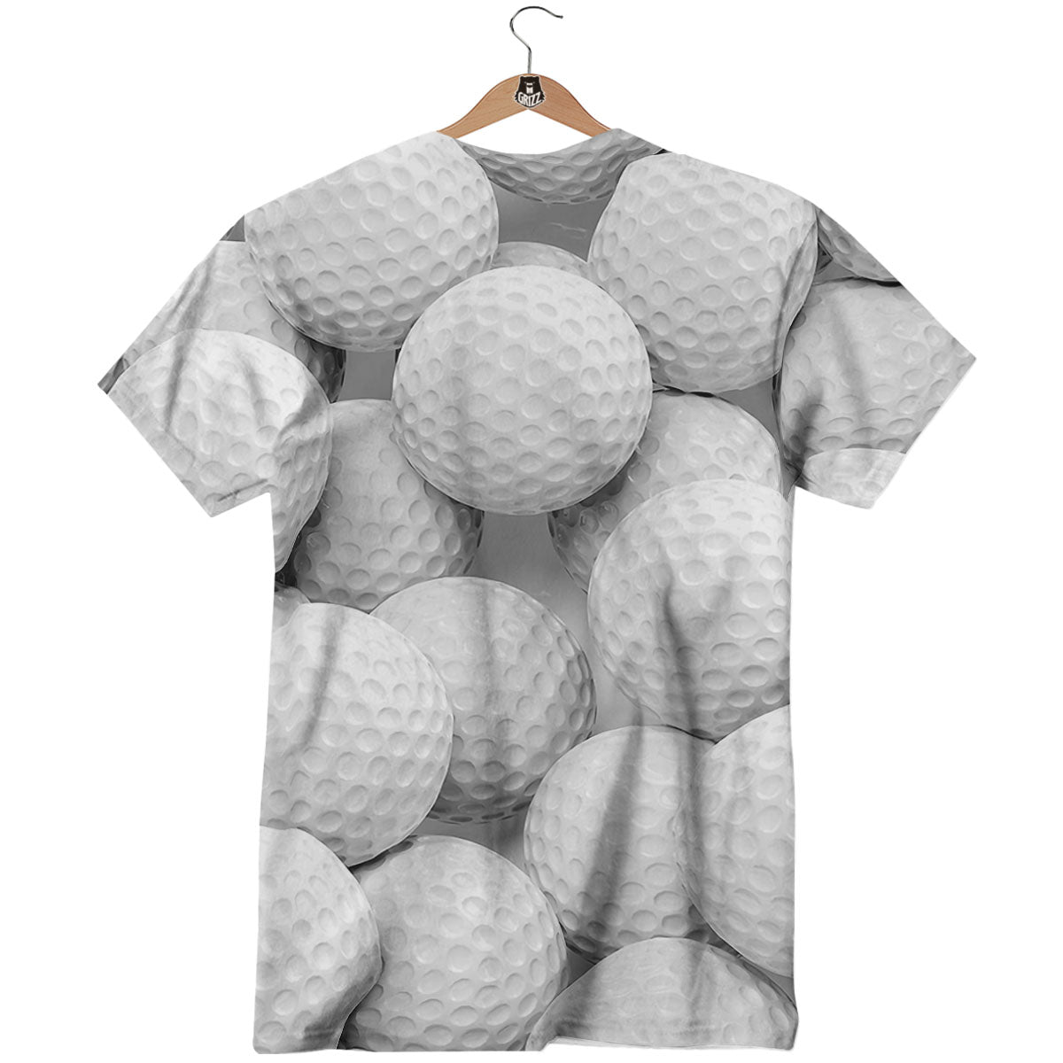 3D Golf Ball Print T-Shirt-grizzshop