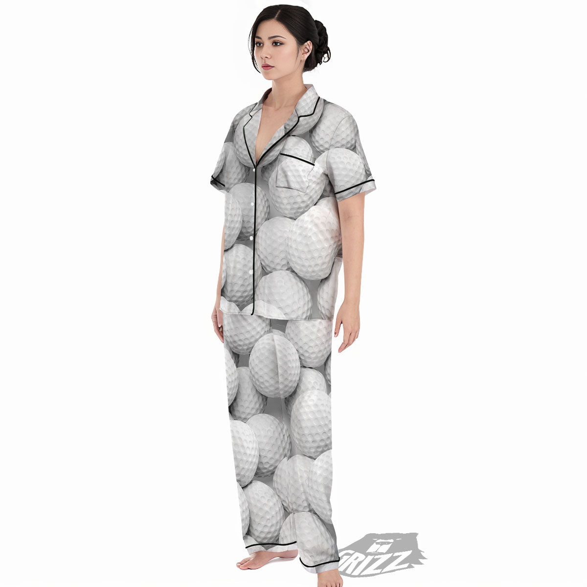 3D Golf Ball Print Women's Pajamas Set-grizzshop