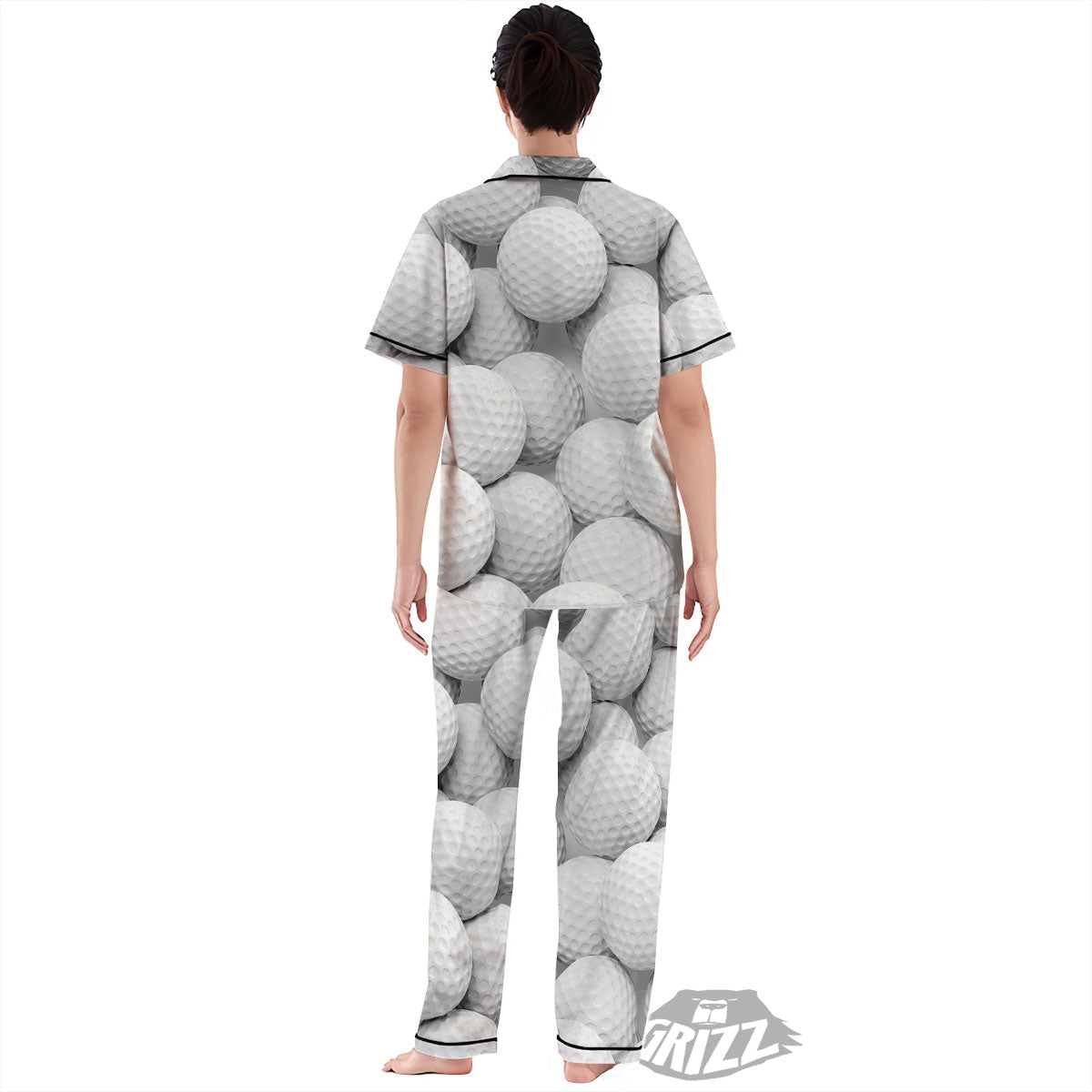 3D Golf Ball Print Women's Pajamas Set-grizzshop