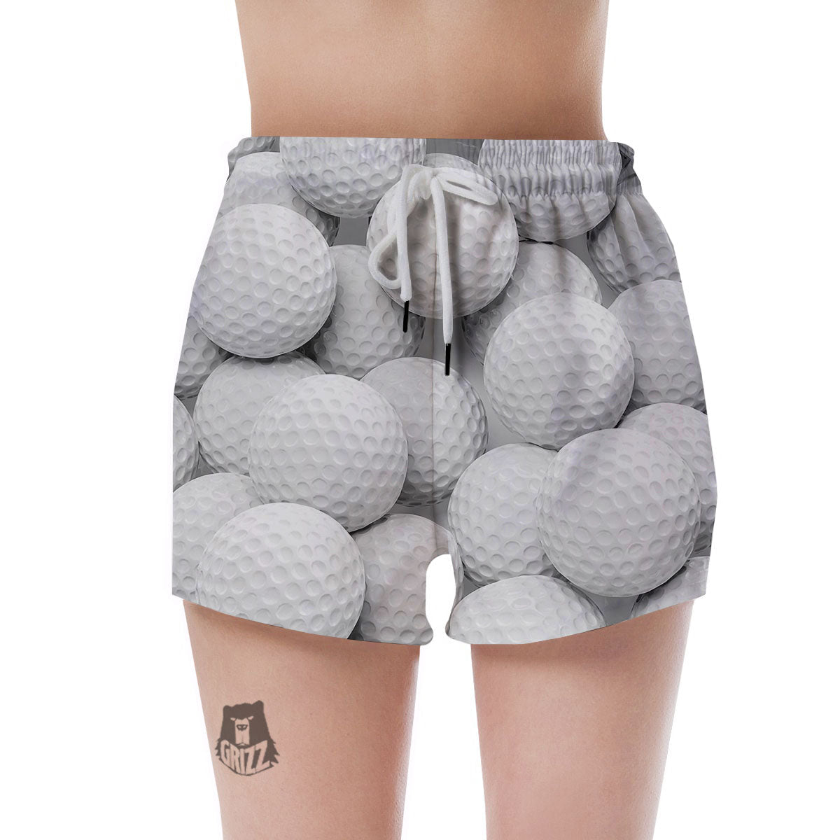 3D Golf Ball Print Women's Shorts-grizzshop