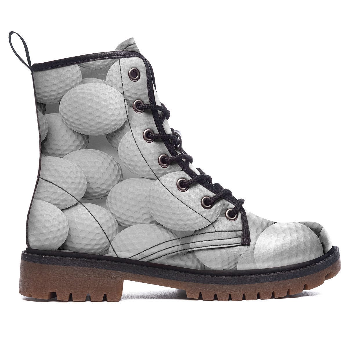 3D Golf Ball Print Work Boots-grizzshop