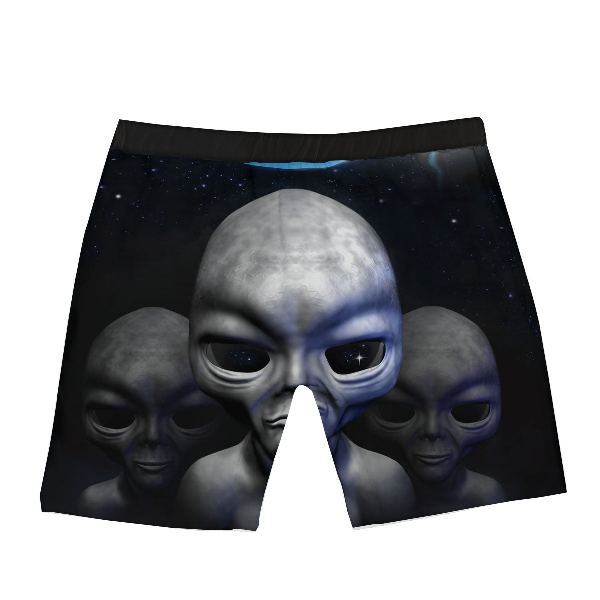 3D Grey Alien Print Boxer Briefs-grizzshop