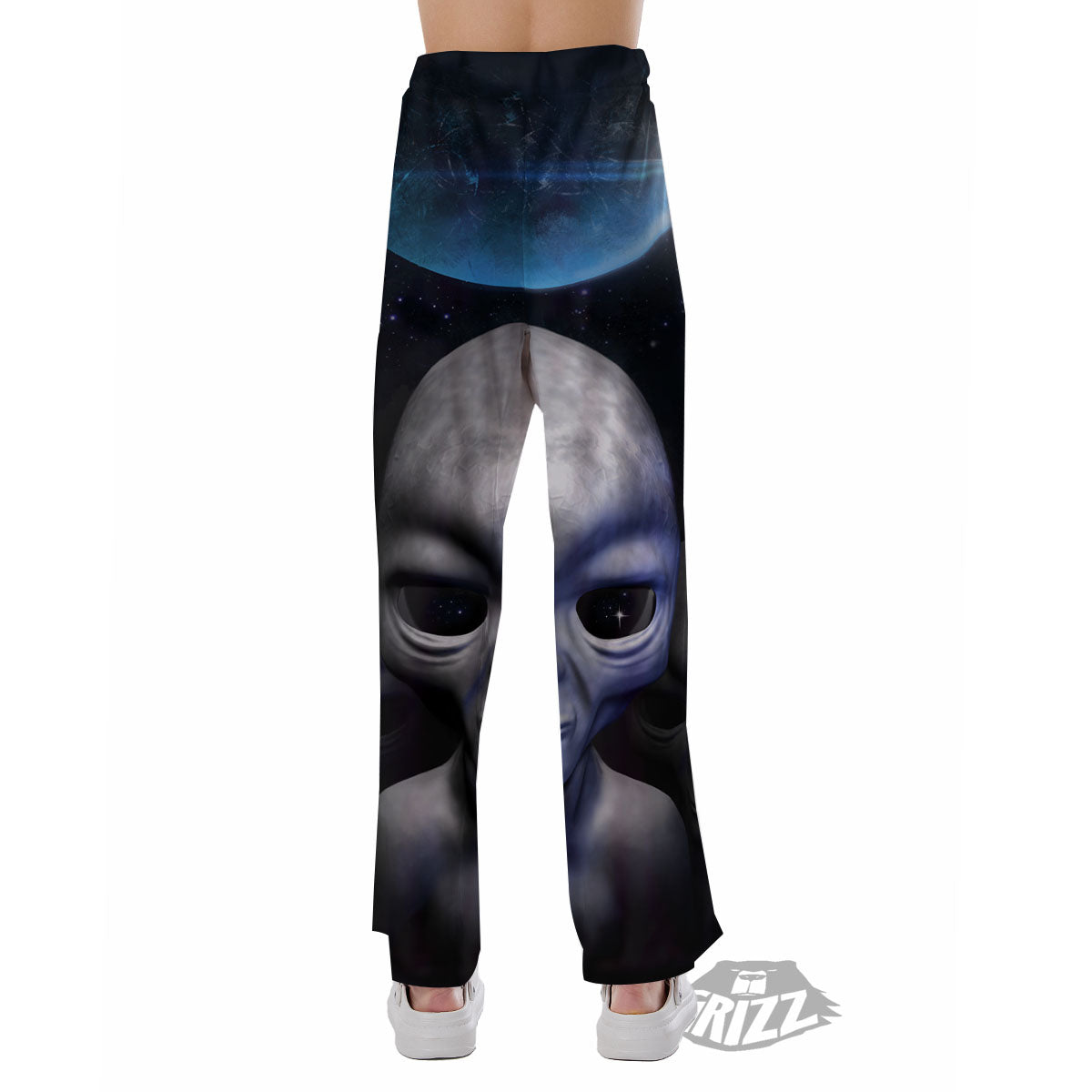 3D Grey Alien Print Pajama Pants-grizzshop