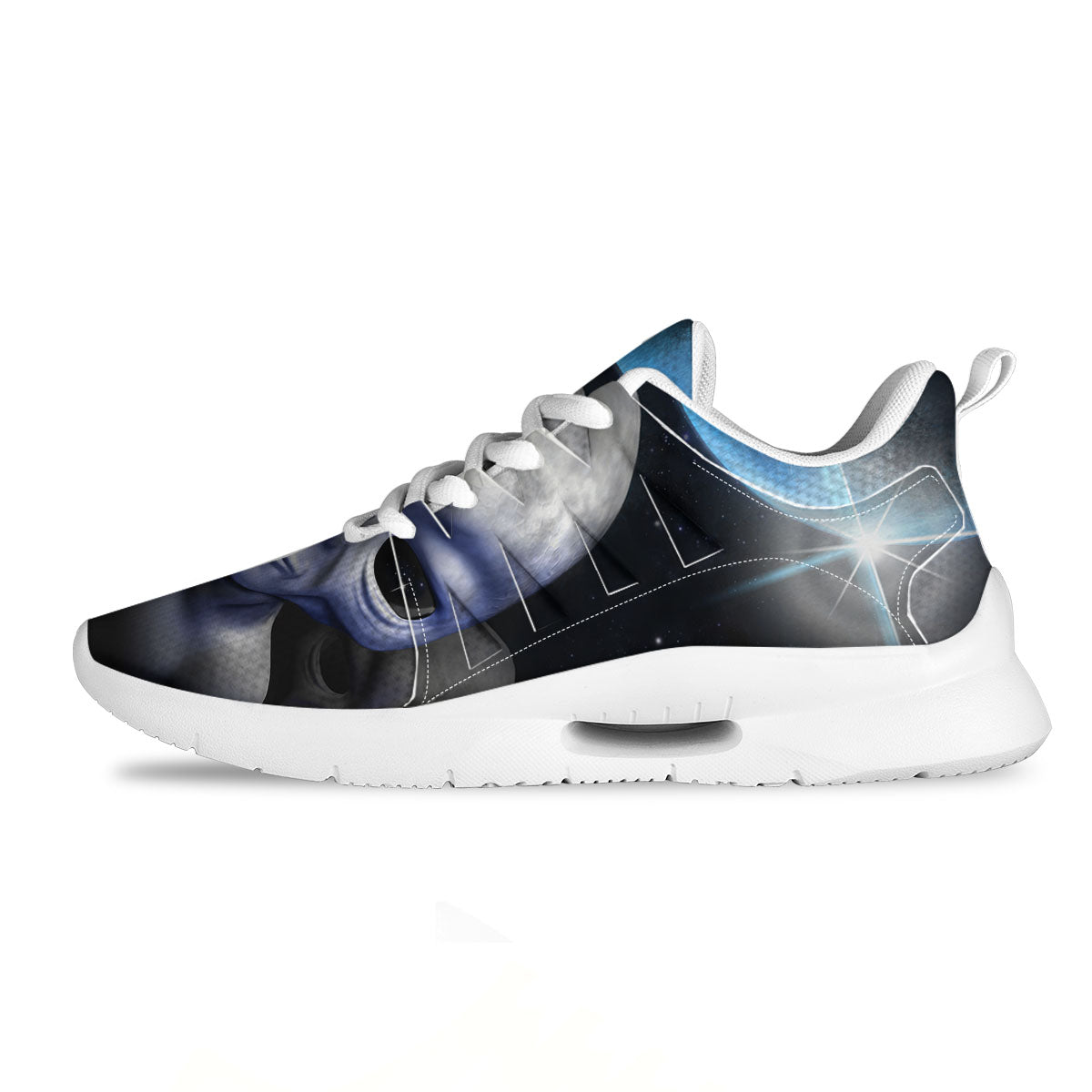 3D Grey Alien Print Tennis Shoes-grizzshop