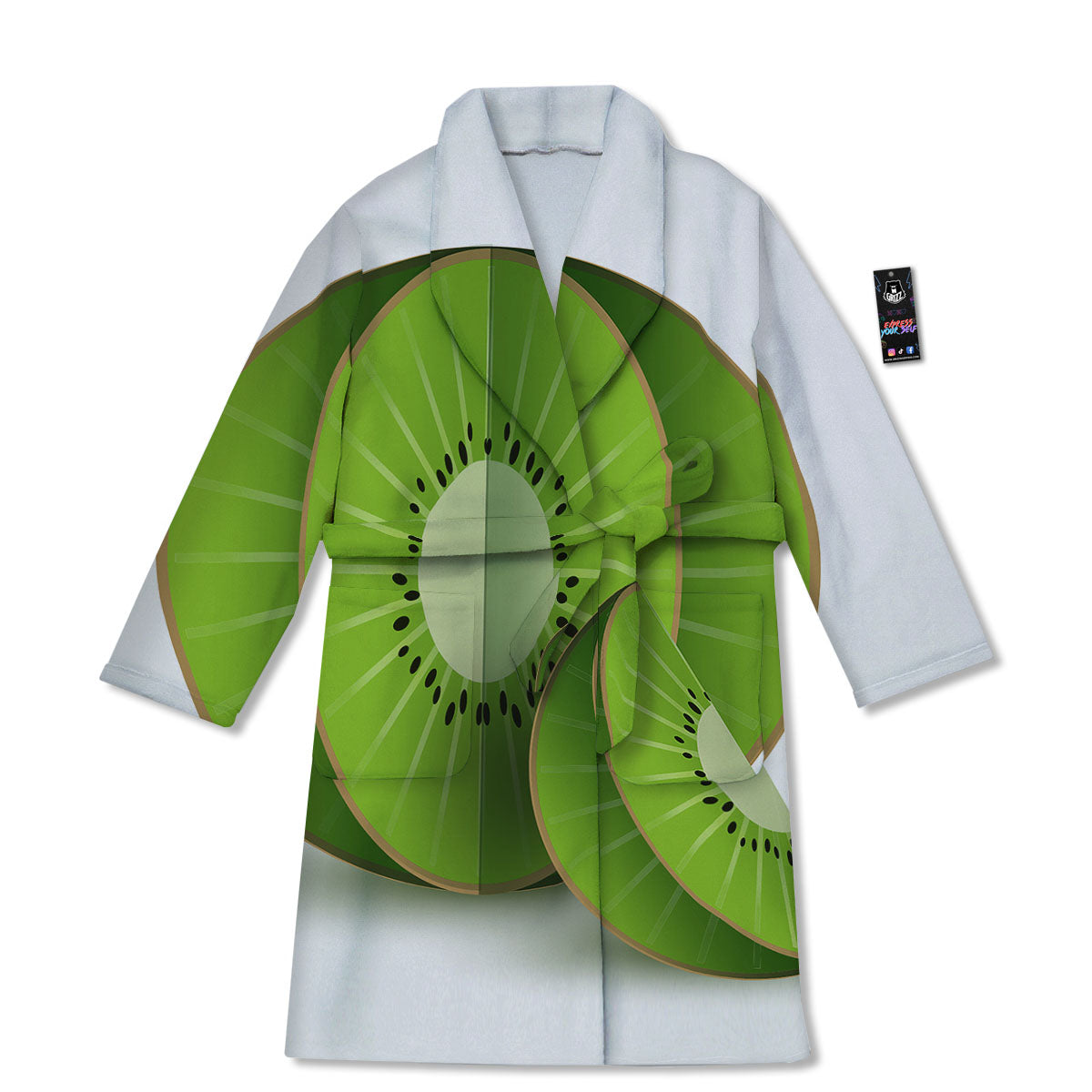 3D Kiwi Print Bathrobe-grizzshop