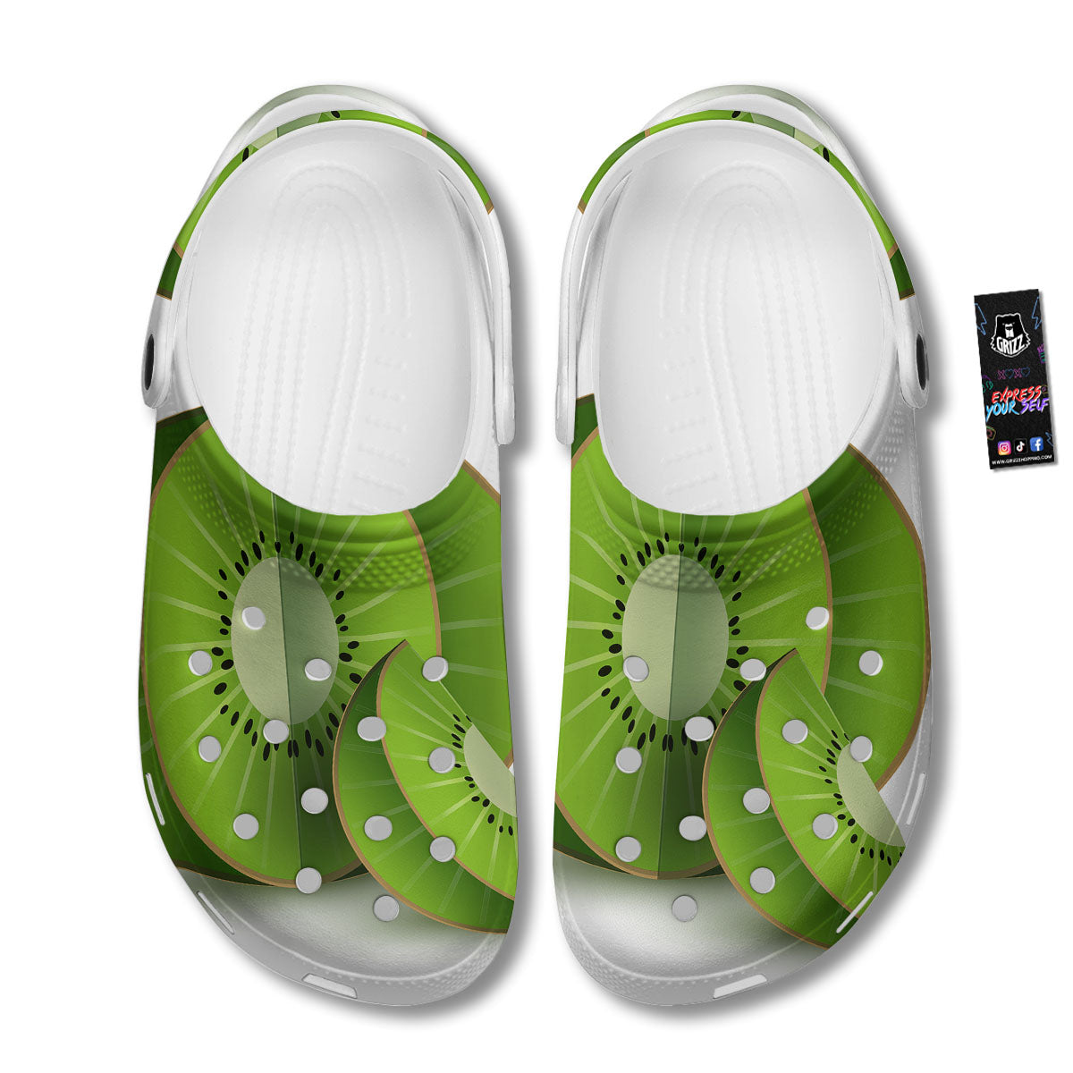 3D Kiwi Print Clog-grizzshop