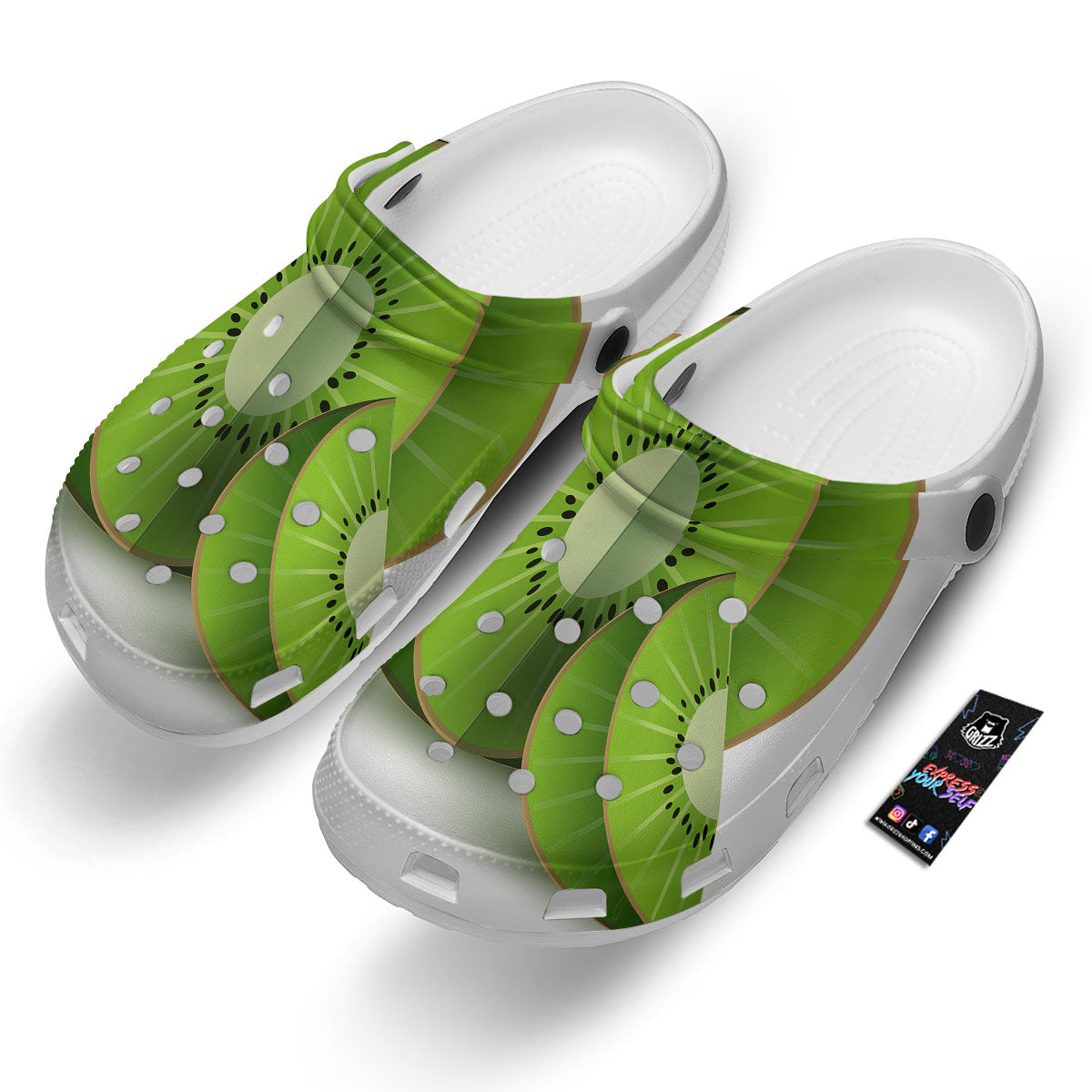 3D Kiwi Print Clog-grizzshop