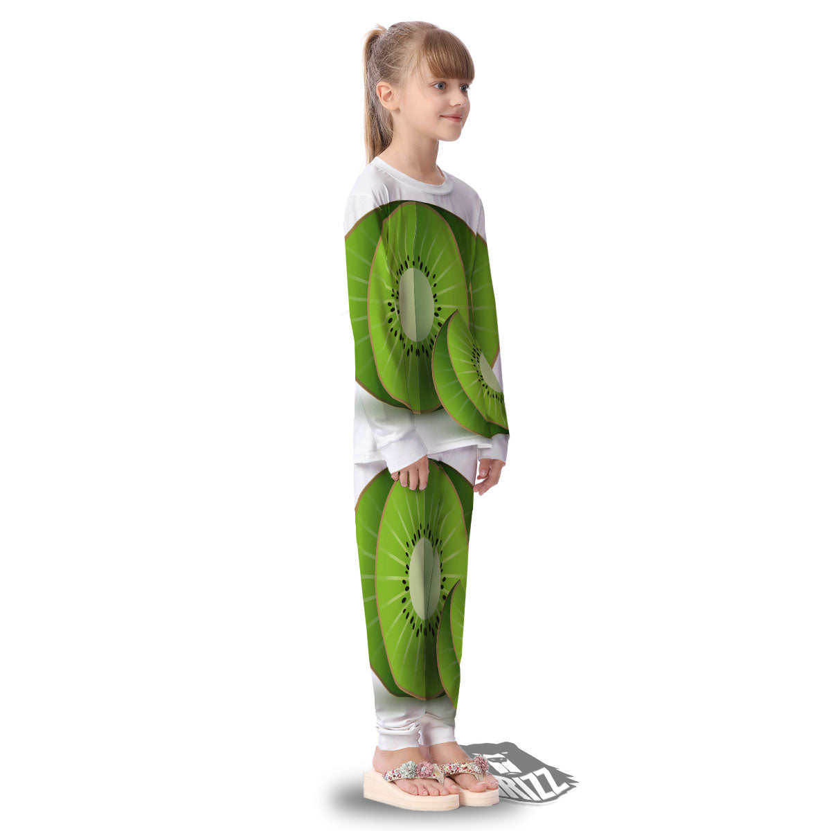 3D Kiwi Print Kid's Pajamas-grizzshop