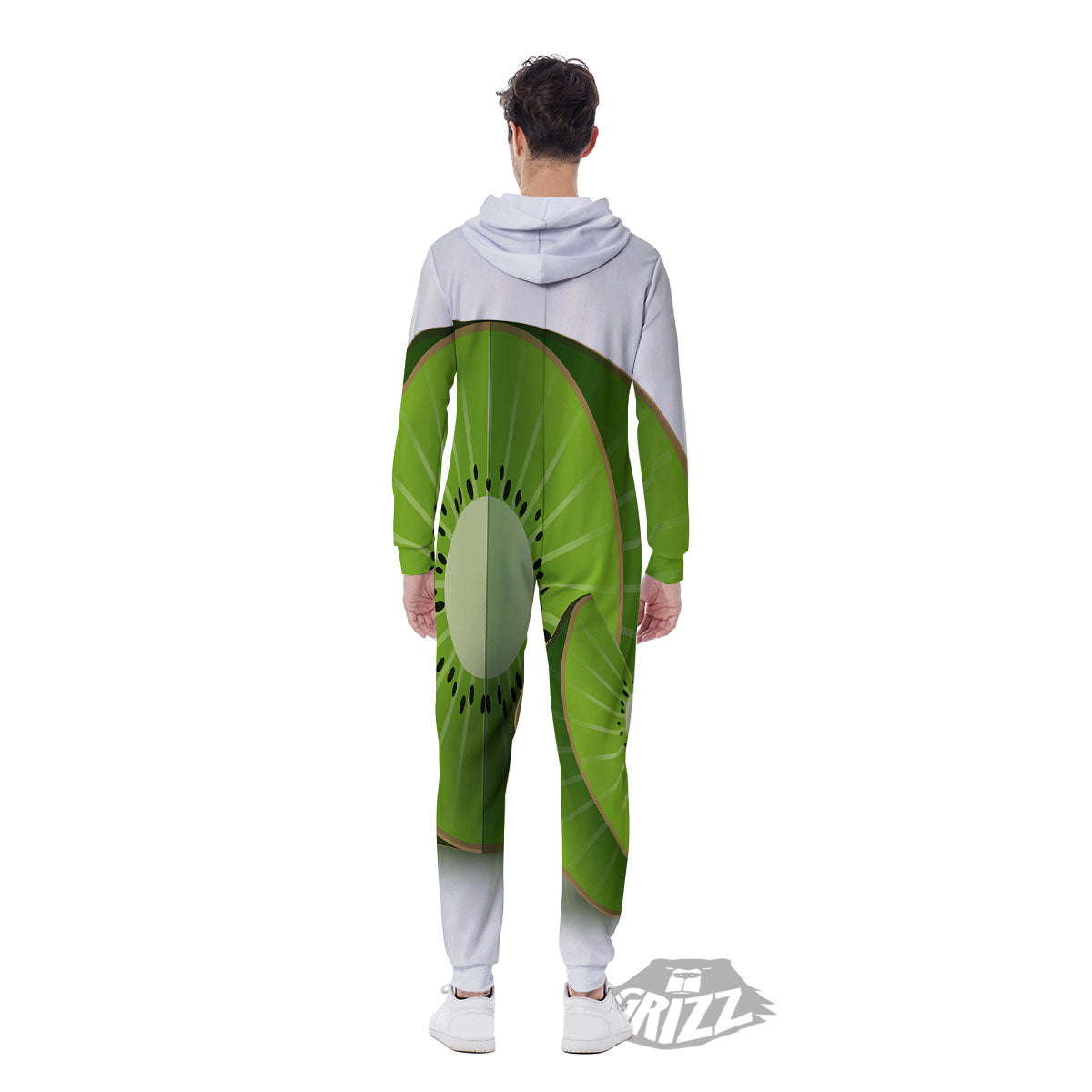 3D Kiwi Print Men's Jumpsuit-grizzshop